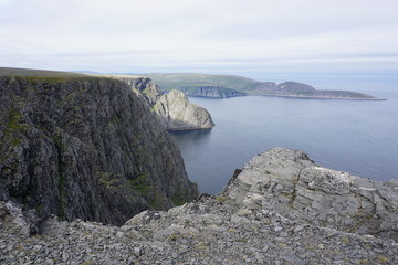 Hiking near North Cape in Norway