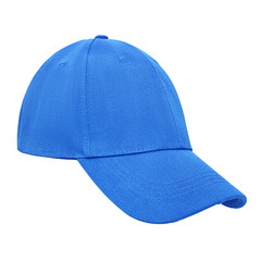 Blue baseball cap isolated