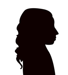 Naklejka na ściany i meble a girl head silhouette vector