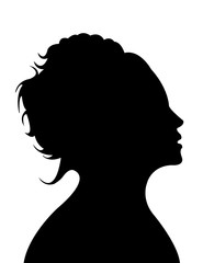 a woman head silhouette vector