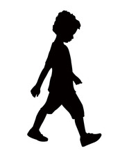 a boy body silhouette vector