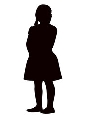 a girl body silhouette vector