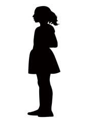 a girl body silhouette vector
