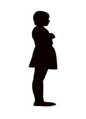a girl body silhouette vector