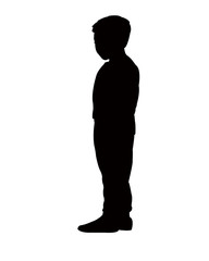 a boy body silhouette vector