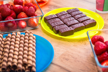 Selection of sweets on the table