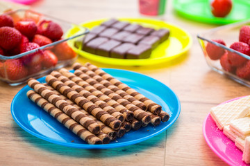 Selection of sweets on the table