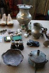 antique objects at bazaar