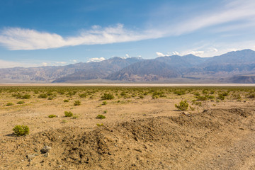 Scenic landscape with Panamint mountains in the background. California, USA