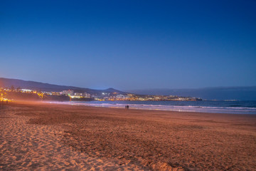 English beach at sunset, Gran Canarias