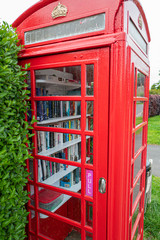 Old Phone box reused as a library