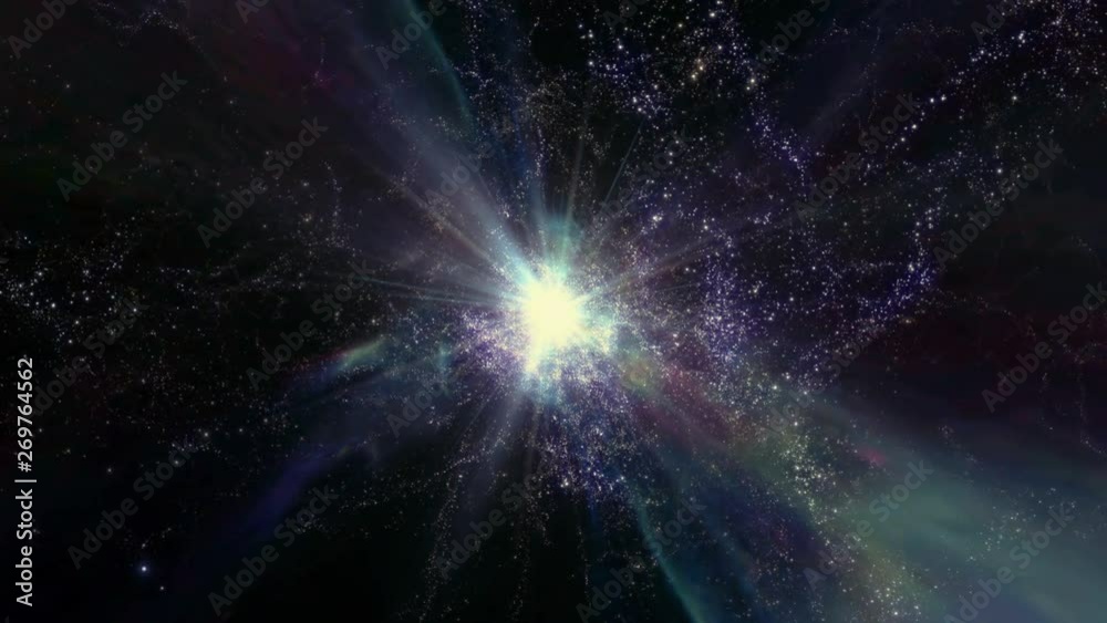 Canvas Prints star warp 052: traveling through star fields in deep space (loop).