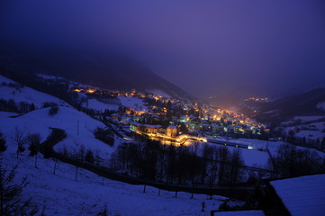 village at night