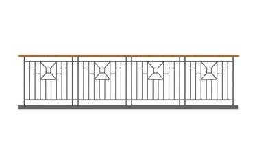 Fence isolated on White 3D Rendering