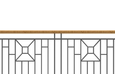 Fence isolated on White 3D Rendering