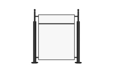 Fence isolated on White 3D Rendering