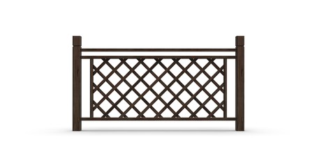 Fence isolated on White 3D Rendering
