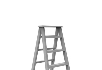 Metal Stairs isolated on white 3D Rendering