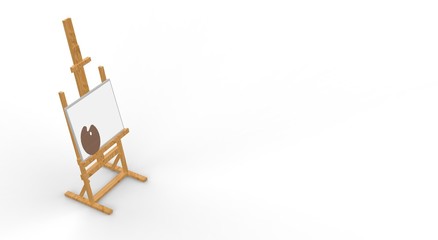 Drawing Easel Stand 3D Rendering