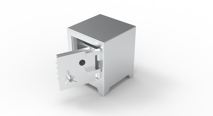 Metal Safe isolated 3D Rendering