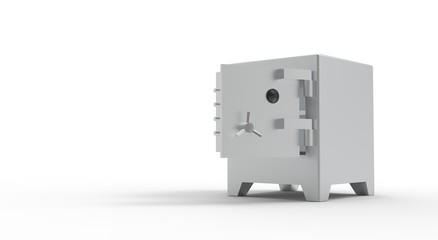 Metal Safe isolated 3D Rendering