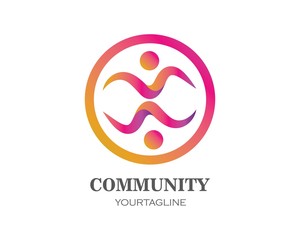 leadership,community and social care Logo template vector