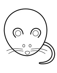 ねずみ尻尾(線画)
