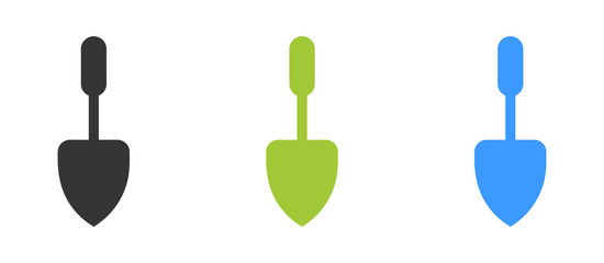 Garden trowel sign icon in flat style - vector