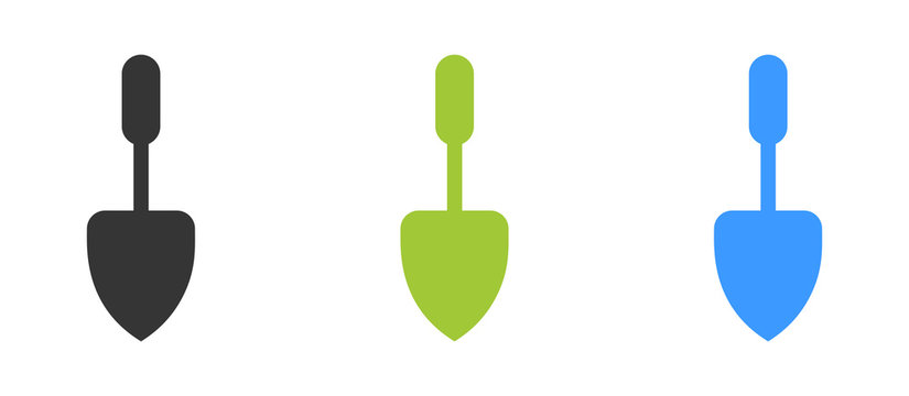 Garden trowel sign icon in flat style - vector