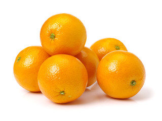 Ripe orange isolated on white background
