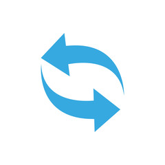 Refresh, Reload Isolated Flat Web Mobile Icon. Vector illustration isolated on white background