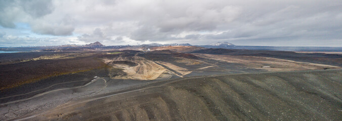aerial view of the volcano iceland © ZoPhotos