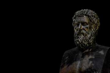 Fototapeta na wymiar Bust of tragic poet Sophocles