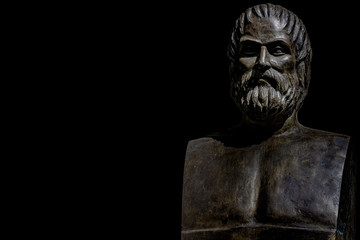 Bust of tragic poet Euripides