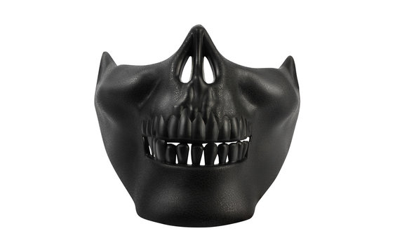 Isolated Black Skull Mask.