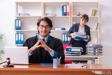 Two lawyers working in the office