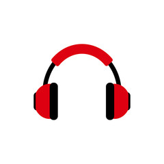Headphones icon. Vector illustration. Isolated.	