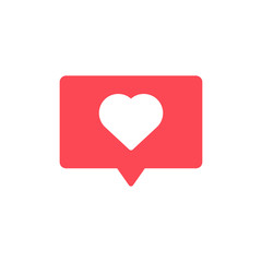 Heart icon. Notifications like sign.  Vector illustration. 
