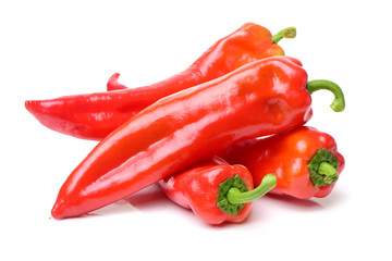 Fresh red pepper on white background