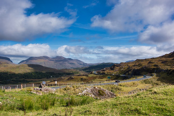 Fototapeta na wymiar Panoramic view of Molls gap at Ring of Kerry, Ireland