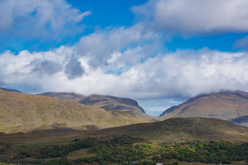 Fototapeta na wymiar Panoramic view of Molls gap at Ring of Kerry, Ireland