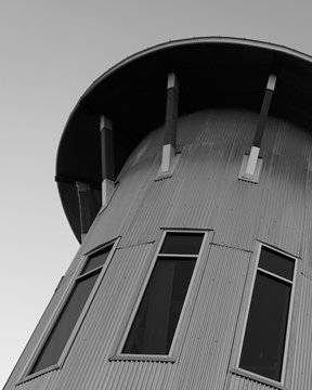 The turet of a buiding in modern architcture.