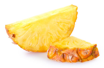 Fresh pineapple on white background