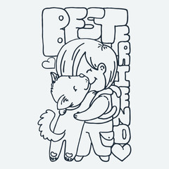 Cute cartoon animal. Vector clip art illustration for children design, cards, prints, coloring books