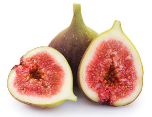 Figs fruit on white background