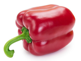 Fresh pepper on white background