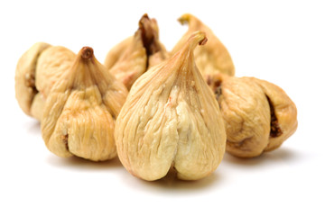 dried fig on white background 