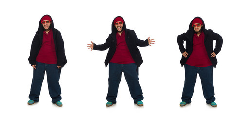 Naklejka premium Overweight man isolated on the white