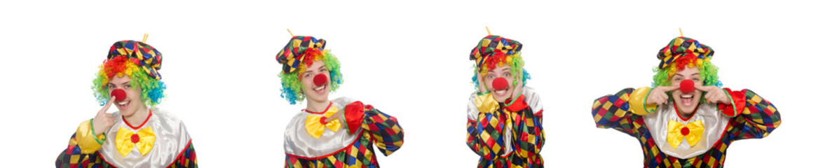 Clown isolated on the white background
