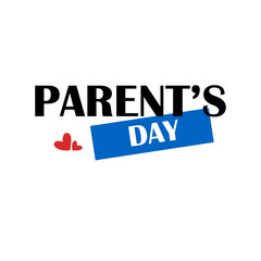 Happy Parents Day Greeting Card Vintage Vector Template Design Background Illustration